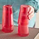 Choice 9 oz. Red Plastic Pebbled Tumbler - 12/Pack Choice 9 oz. Red Plastic Pebbled Tumbler - 12/Pack
