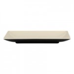 Elite Global Solutions JW642T Karma 2 Qt. Ebony and Sand Round Two-Tone Melamine Bowl - 6/Case