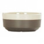 Cal-Mil Vienna 10 oz. Brown and Cream Round Two-Tone Melamine Bowl - 6/Case