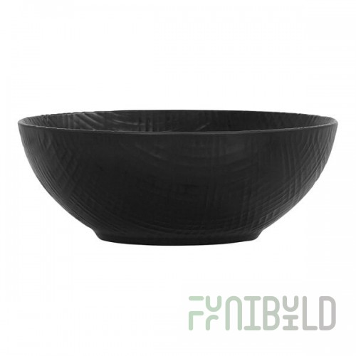 Cal-Mil Sedona 125 oz. Black Textured Coupe Melamine Bowl