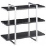 Cal-Mil 1940-96 Midnight 3-Shelf Metal Frame Riser with Silver Frame