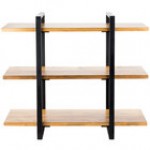 Cal-Mil 1940-96 Midnight 3-Shelf Metal Frame Riser with Silver Frame