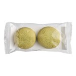 Elk Village Bakery 2-Count Individually Wrapped Vegan Matcha Amaretti Cookie 1.34 oz. - 32/Case