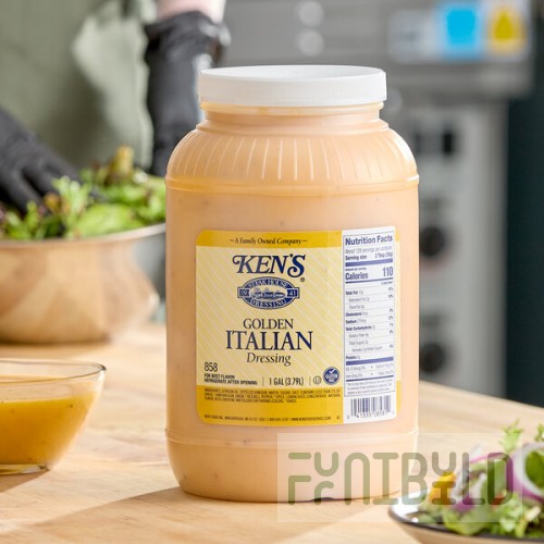 Ken's Foods 1 Gallon Golden Italian Dressing - 4/Case