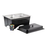 Sterno Full Size ChalkBoard Fold-Away WindGuard Chafer with Black Matte Finish, Two 1/2 Size Pans, and Lid Sterno Full Size ChalkBoard Fold-Away WindGuard Chafer with Black Matte Finish, Two 1/2 Size Pans, and Lid