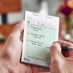 Choice 1 Part Green and White Guest Check - 10/Pack