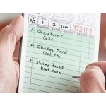 Choice 1 Part Green and White Guest Check - 10/Pack