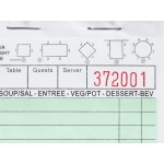 Choice 1 Part Green and White Guest Check - 10/Pack