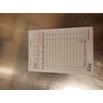 Choice 1 Part Green and White Guest Check - 10/Pack