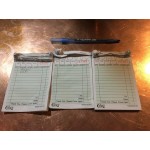 Choice 1 Part Green and White Guest Check - 10/Pack