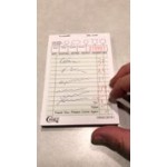 Choice 1 Part Green and White Guest Check - 10/Pack