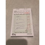 Choice 1 Part Green and White Guest Check - 10/Pack