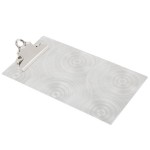 Menu Solutions CLIPCHECK-AL-SWIRL Alumitique Single Panel Aluminum Clipboard Menu / Check Presenter with Swirl Finish - 5