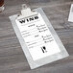 Menu Solutions CLIPCHECK-AL-SWIRL Alumitique Single Panel Aluminum Clipboard Menu / Check Presenter with Swirl Finish - 5