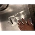 Menu Solutions CLIPCHECK-AL-SWIRL Alumitique Single Panel Aluminum Clipboard Menu / Check Presenter with Swirl Finish - 5