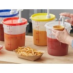 Choice Condiment Pump Kit with 1 oz. Pump and 4 Qt. Round Translucent Container with Purple Lid