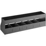 ServSense Black 6-Section Countertop Condiment Organizer - 22 3/4