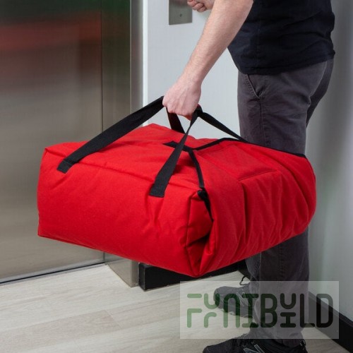 Cambro GBPP318521 Customizable Insulated Red Premium Pizza Delivery GoBag® - Holds up to (3) 18