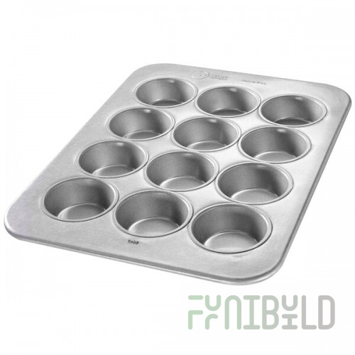 Chicago Metallic 43645 12 Cup 5 oz. Glazed Aluminized Steel Jumbo Muffin Pan - 12 7/8