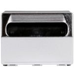 Vollrath 6516-06 Two Sided Tabletop Fullfold Napkin Dispenser with Chrome Faceplate - Black