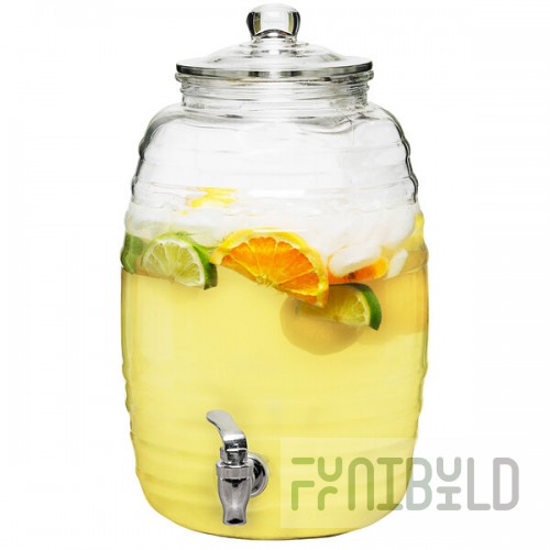 Stylesetter Oak Grove 2.5 Gallon Glass Beverage Dispenser by Jay Companies