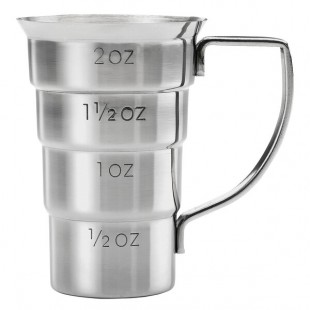 Barfly® M37108 2 oz. Stainless Steel Stepped Jigger with Handle Barfly® M37108 2 oz. Stainless Steel Stepped Jigger with Handle