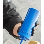 Choice 16 oz. Blue Wide Mouth Squeeze Bottle - 6/Pack