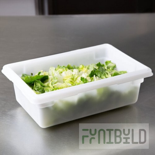 Rubbermaid® FG350900WHT White Polyethylene Food Storage Box - 18