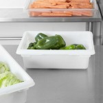 Rubbermaid® FG350900WHT White Polyethylene Food Storage Box - 18