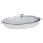 Spring USA Motif Cook & Serve 3 Qt. Bronze Non-Stick Shallow Oval Roaster with Cover 8265-7/38