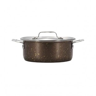Bon Chef 60000COFFEE Cucina 3 Qt. Coffee Stainless Steel Induction Casserole with Lid