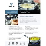 Vigor SS1 Series 1 Qt. Stainless Steel Saucier Pan / Butter Warmer Vigor SS1 Series 1 Qt. Stainless Steel Saucier Pan / Butter Warmer