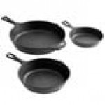 Lodge 3-Piece Pre-Seasoned Cast Iron Skillet Set - Includes 6 1/2