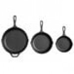 Lodge 3-Piece Pre-Seasoned Cast Iron Skillet Set - Includes 6 1/2