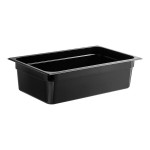 Carlisle 10402B03 StorPlus Full Size Black High Heat Plastic Food Pan - 6 Carlisle 10402B03 StorPlus Full Size Black High Heat Plastic Food Pan - 6