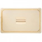 Carlisle 10401B13 StorPlus Full Size Amber High Heat Plastic Food Pan - 4 Carlisle 10401B13 StorPlus Full Size Amber High Heat Plastic Food Pan - 4