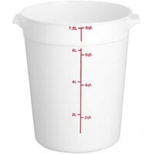 Carlisle 8 Qt. White Round Polyethylene Food Storage Container Carlisle 8 Qt. White Round Polyethylene Food Storage Container