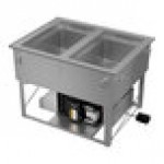 Vollrath FC-HCF-02208-AD Two Well Modular Drop-In Hot / Cold / Freeze Food Well with Auto Manifold Drain - 120/208-240V