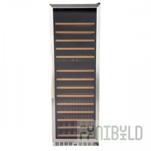 Eurodib USF168D Single Section 154-Bottle Dual Temperature Full Glass Door Wine Refrigerator