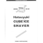 Hatsuyuki HC-8E Cube Ice Shaver - 120V Hatsuyuki HC-8E Cube Ice Shaver - 120V