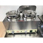 Carnival King RWS35DBL Double 3.5 Qt. Warmer with Pumps - 120V, 1100W Carnival King RWS35DBL Double 3.5 Qt. Warmer with Pumps - 120V, 1100W