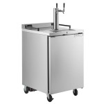 Beverage-Air DZ24HC-1-S Double Tap Dual Zone Kegerator Beer Dispenser - Stainless Steel, (4) 1/6 Keg Capacity