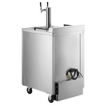 Beverage-Air DZ24HC-1-S Double Tap Dual Zone Kegerator Beer Dispenser - Stainless Steel, (4) 1/6 Keg Capacity