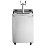 Beverage-Air DZ24HC-1-S Double Tap Dual Zone Kegerator Beer Dispenser - Stainless Steel, (4) 1/6 Keg Capacity