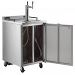 Beverage-Air DZ24HC-1-S Double Tap Dual Zone Kegerator Beer Dispenser - Stainless Steel, (4) 1/6 Keg Capacity