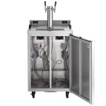 Beverage-Air DZ24HC-1-S Double Tap Dual Zone Kegerator Beer Dispenser - Stainless Steel, (4) 1/6 Keg Capacity