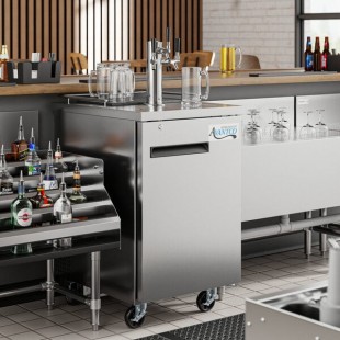 Avantco UDD-1-HC-S Triple Tap Kegerator Beer Dispenser - Stainless Steel, (1) 1/2 Keg Capacity