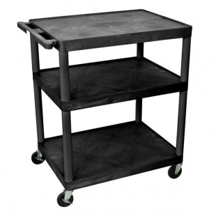 Luxor LP40-B 3 Shelf A/V Cart - 32