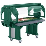 Cambro VBRHD6519 Green 6' Versa Food / Salad Bar with Heavy-Duty Casters Cambro VBRHD6519 Green 6' Versa Food / Salad Bar with Heavy-Duty Casters