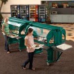 Cambro VBRHD6519 Green 6' Versa Food / Salad Bar with Heavy-Duty Casters Cambro VBRHD6519 Green 6' Versa Food / Salad Bar with Heavy-Duty Casters